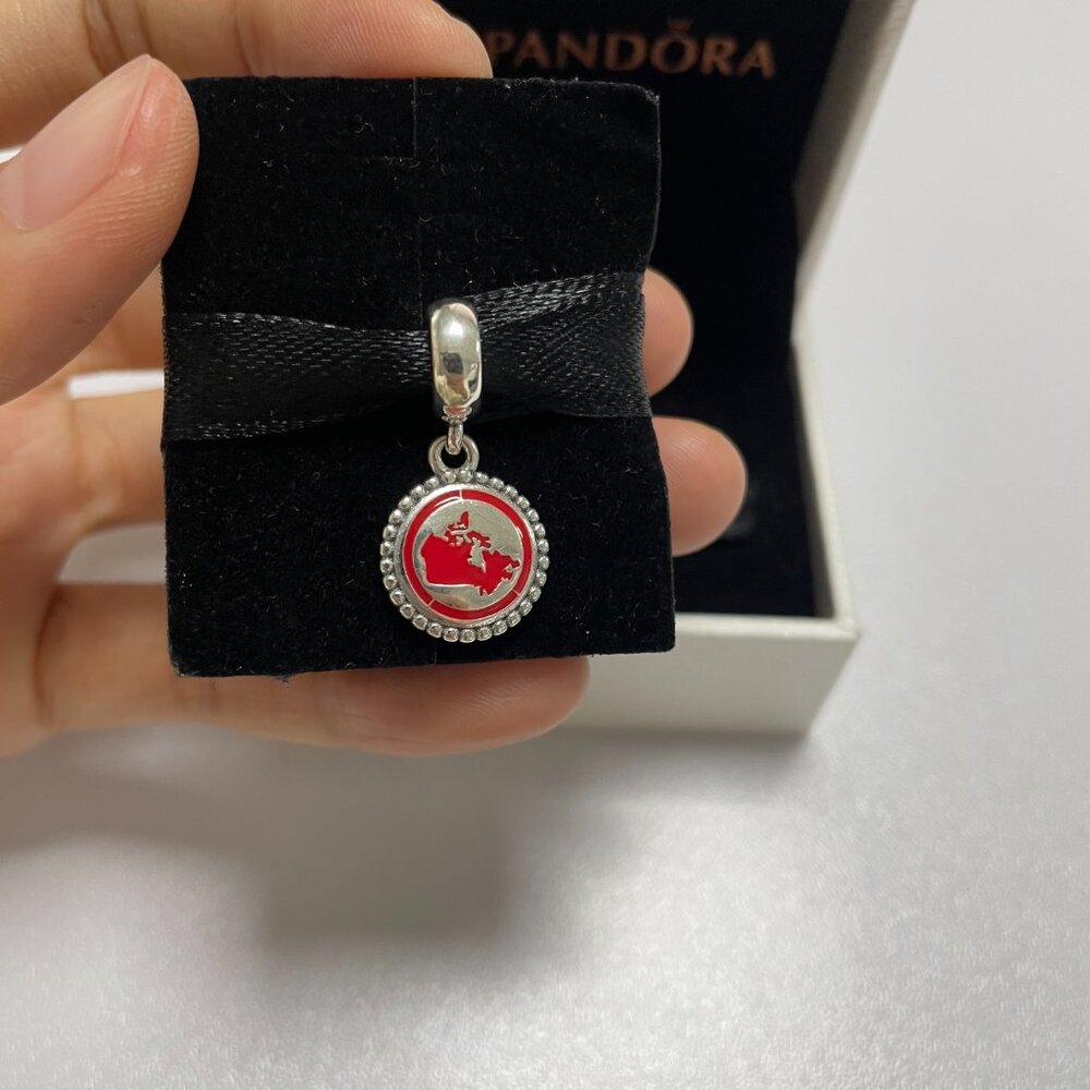 Pandora Canada Map Charm Sterling Silver Pendant